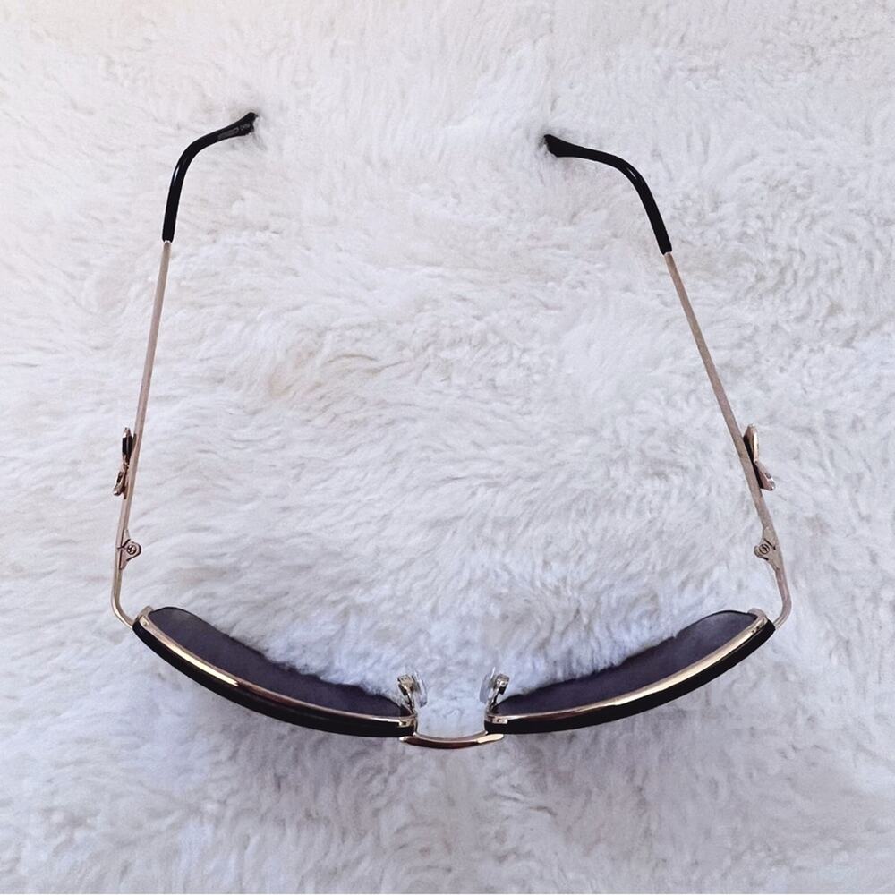 Delia Black Rimless Butterfly Accent Sunglasses - Picture 6 of 11